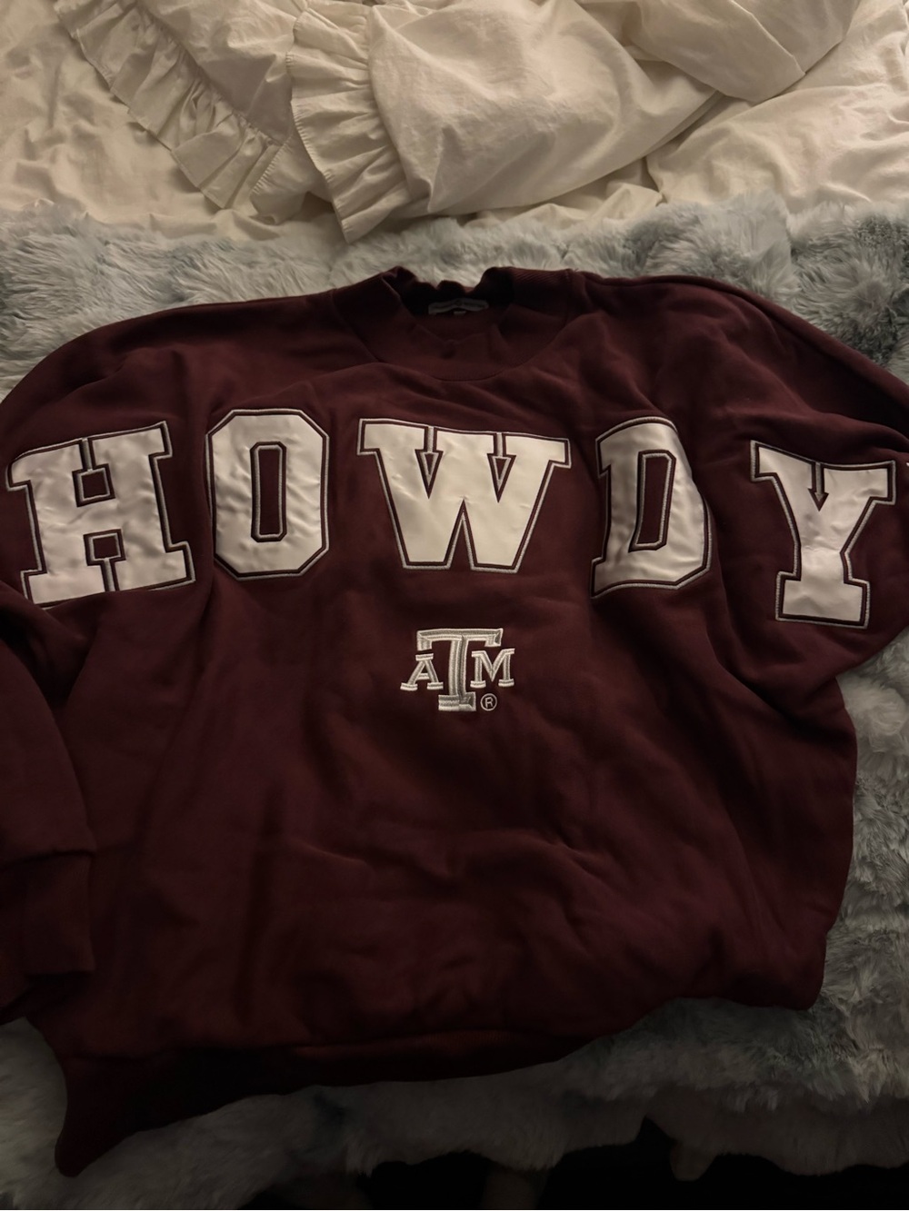 Texas A&M Maroon 'HOWDY' Mock neck Sweatshirt